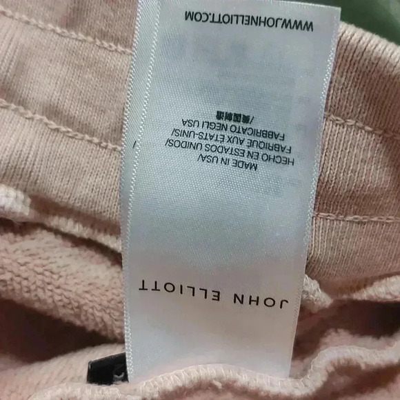 John Elliott LA Sweatpants Light Pink Pockets Drawstrings Cotton Jogger medium - Picture 4 of 7